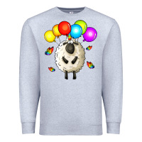 Heather Grey rainbow sheep Premium Sweatshirt - Zillion Design Studio