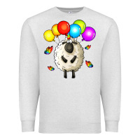 Oatmeal Heather rainbow sheep Premium Sweatshirt - Zillion Design Studio