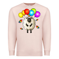 Pale Pink rainbow sheep Premium Sweatshirt - Zillion Design Studio