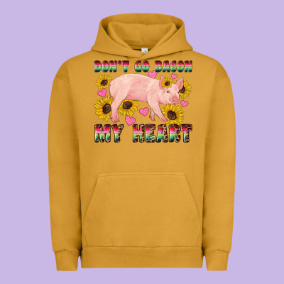 Western Don't Go Bacon My Heart Pig Urban Hoodie Designed By Artiststas