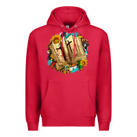Cardinal cross with bible and sunflowers Premium Hoodie - AdoDesignShop