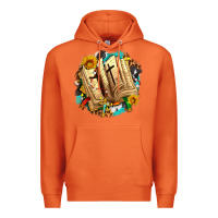Carrot cross with bible and sunflowers Premium Hoodie - AdoDesignShop