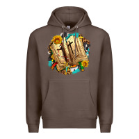 Coffee cross with bible and sunflowers Premium Hoodie - AdoDesignShop