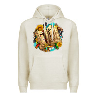 Cross With Bible And Sunflowers Premium Hoodie | Teevron