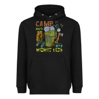 Black camp more worry less Heavyweight Hoodie - texasbilliewilder