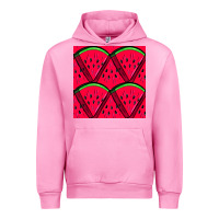 Fuchsia Pink Watermelon Slices Seamless Pattern Urban Hoodie - BundleAndBundleShop
