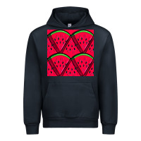 Navy Watermelon Slices Seamless Pattern Urban Hoodie - BundleAndBundleShop
