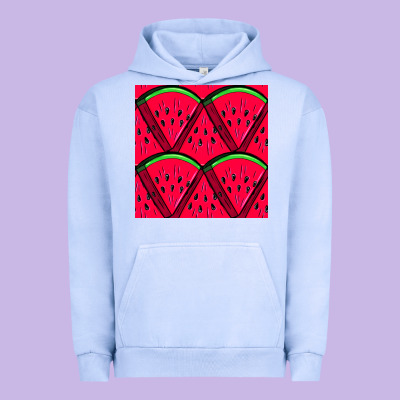 Watermelon Slices Seamless Pattern Urban Hoodie Designed By Bundleandbundleshop