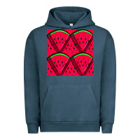 Pigment Midnight Navy Watermelon Slices Seamless Pattern Urban Hoodie - BundleAndBundleShop