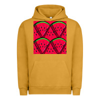 Pigment Peanut Butter Watermelon Slices Seamless Pattern Urban Hoodie - BundleAndBundleShop