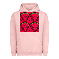 Pigment Salmon Watermelon Slices Seamless Pattern Urban Hoodie - BundleAndBundleShop