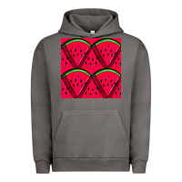 Pigment Tornado Watermelon Slices Seamless Pattern Urban Hoodie - BundleAndBundleShop