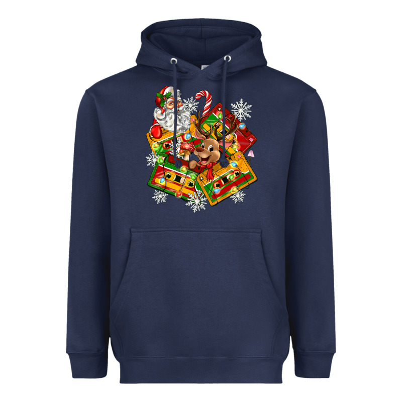 Christmas Cassette Tapes Heavyweight Hoodie by Zillion Design Studio | Teevron