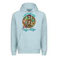 I Hate Everyone But Coffee Helps Western Skeleton Coffee Sunflowers Premium Hoodie | Teevron