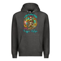 Charcoal Heather i hate everyone but coffee helps western skeleton coffee sunflowers Premium Hoodie - Artiststas