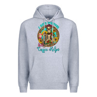 Heather Grey i hate everyone but coffee helps western skeleton coffee sunflowers Premium Hoodie - Artiststas