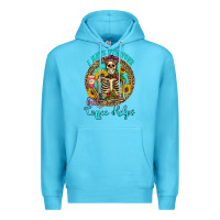 Ocean Blue i hate everyone but coffee helps western skeleton coffee sunflowers Premium Hoodie - Artiststas
