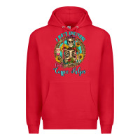 Red i hate everyone but coffee helps western skeleton coffee sunflowers Premium Hoodie - Artiststas