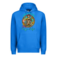 True Royal i hate everyone but coffee helps western skeleton coffee sunflowers Premium Hoodie - Artiststas