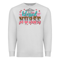 Dove Grey blessed nurse Premium Sweatshirt - texasbilliewilder