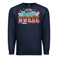 Navy blessed nurse Premium Sweatshirt - texasbilliewilder