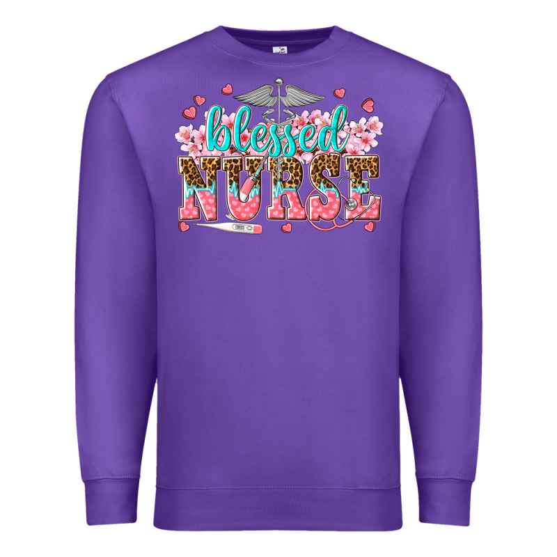 Blessed Nurse Premium Sweatshirt by texasbilliewilder | Teevron
