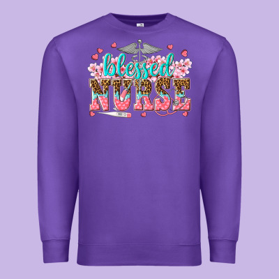 Blessed Nurse Premium Sweatshirt Designed By Texasbilliewilder