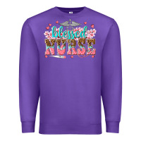 Purple blessed nurse Premium Sweatshirt - texasbilliewilder