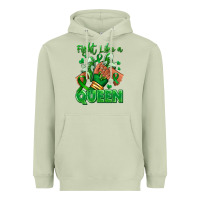 Matcha green ribbon liver cancer afro girl sneakers Heavyweight Hoodie - RanaPortraitStore