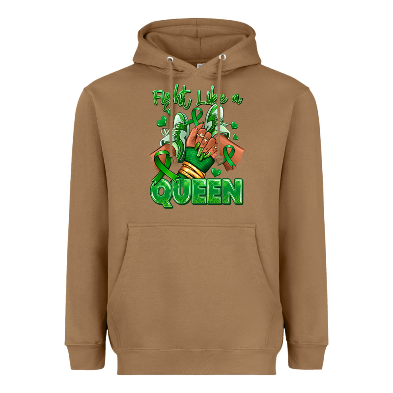 Green Ribbon Liver Cancer Afro Girl Sneakers Heavyweight Hoodie by RanaPortraitStore | Teevron