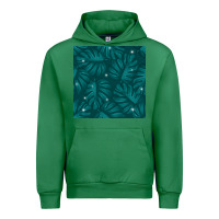 Emerald Tropical  Leaves Seamless Pattern Urban Hoodie - BundleAndBundleShop