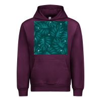 Mauve Wine Tropical  Leaves Seamless Pattern Urban Hoodie - BundleAndBundleShop