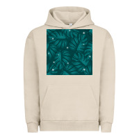 Pigment French Oak Tropical  Leaves Seamless Pattern Urban Hoodie - BundleAndBundleShop