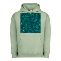 Pigment Oil Green Tropical  Leaves Seamless Pattern Urban Hoodie - BundleAndBundleShop