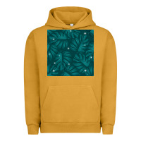 Pigment Peanut Butter Tropical  Leaves Seamless Pattern Urban Hoodie - BundleAndBundleShop