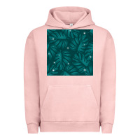 Pigment Salmon Tropical  Leaves Seamless Pattern Urban Hoodie - BundleAndBundleShop