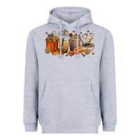 Heather Grey cookie coffee cups Heavyweight Hoodie - texasbilliewilder