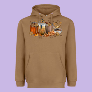 Cookie Coffee Cups Heavyweight Hoodie Designed By Texasbilliewilder