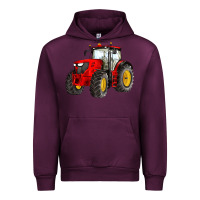 Mauve Wine western farm tractor red Urban Hoodie - Artiststas