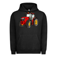 Pigment Black western farm tractor red Urban Hoodie - Artiststas
