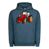 Pigment Midnight Navy western farm tractor red Urban Hoodie - Artiststas