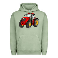 Pigment Oil Green western farm tractor red Urban Hoodie - Artiststas