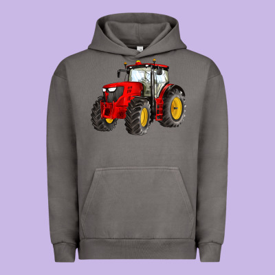 Western Farm Tractor Red Urban Hoodie Designed By Artiststas