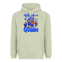 Matcha fight like a queen navy blue colon cancer afro gir Heavyweight Hoodie - RanaPortraitStore