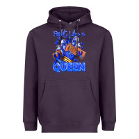Plum fight like a queen navy blue colon cancer afro gir Heavyweight Hoodie - RanaPortraitStore