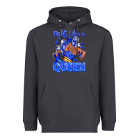 Smoke fight like a queen navy blue colon cancer afro gir Heavyweight Hoodie - RanaPortraitStore