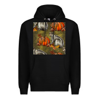 Black squirrel pumpkin seamless Premium Hoodie - BundleAndBundleShop