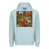 Blue Mist squirrel pumpkin seamless Premium Hoodie - BundleAndBundleShop