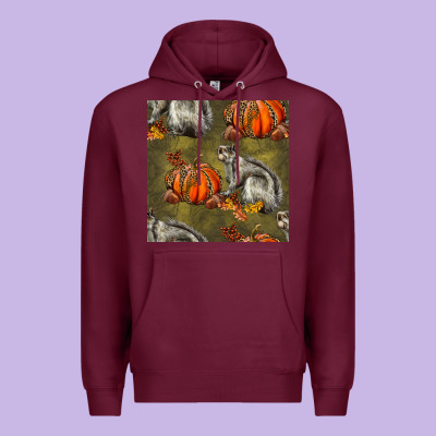 Squirrel Pumpkin Seamless Premium Hoodie Designed By Bundleandbundleshop