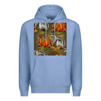Colony Blue squirrel pumpkin seamless Premium Hoodie - BundleAndBundleShop